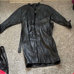 Sleek Black Leather Women's Jacket vintage leather jacket